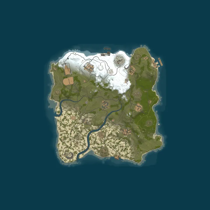 Map of [BR/LATAM] RUSTED 2X | SOLO/DUO/TRIO | WIPE 23/10