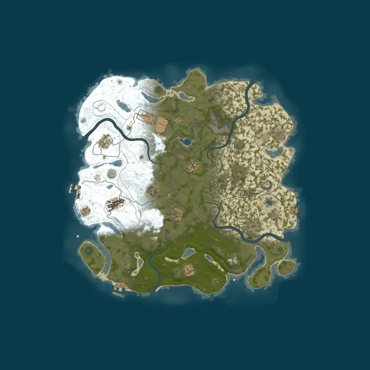 Map of CreeperHost Rust Server