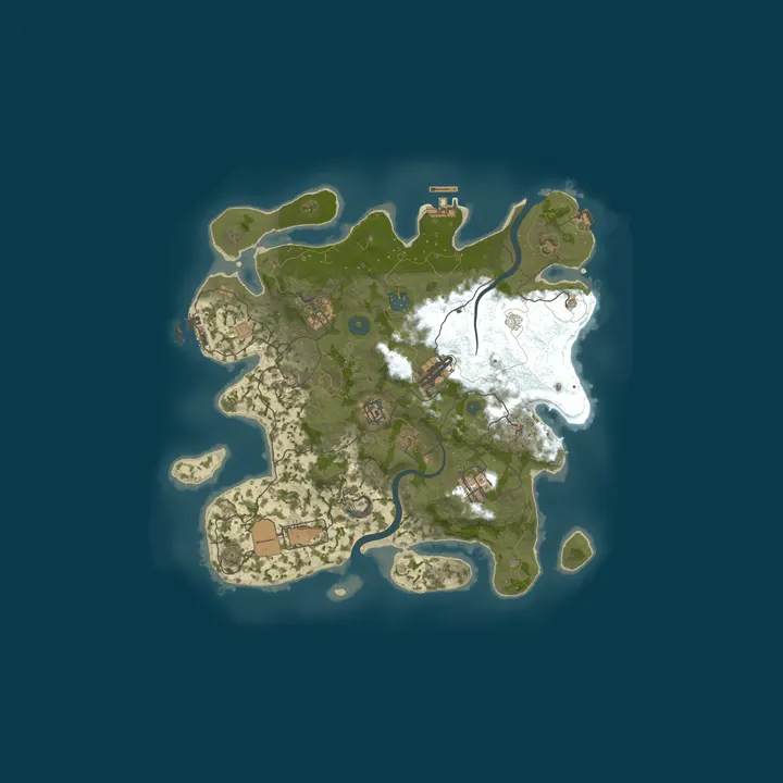 Map of A Shockbyte x Discord Production Rust Server