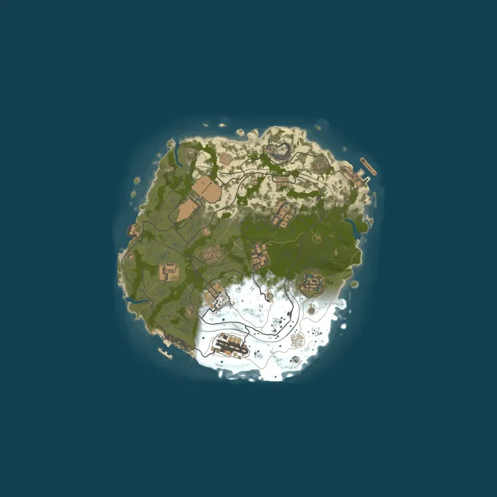 Map of CakeHosting Rust Server