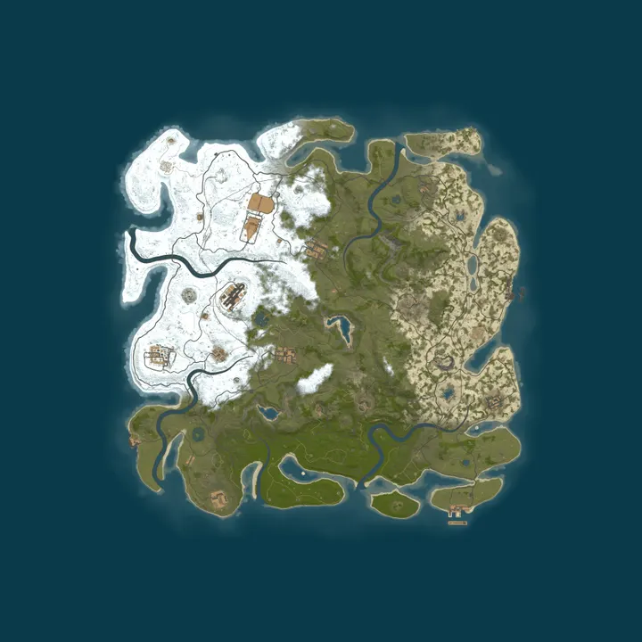 Map of Three stones PVE [x5] Raid base, Events, Eco