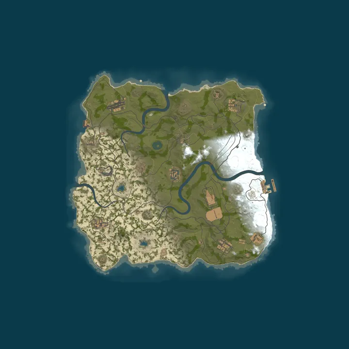 Map of GRUB.ARMY EU 2X SOLO/DUO/TRIO | Raidable Bases | Shared BPs | J