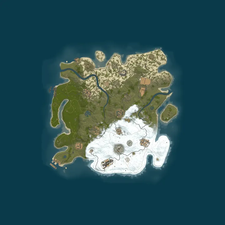 Map of RustyGoose AU Softcore Hybrid PvPvE | SkillTree | Kits | Events