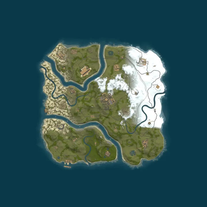 Map of -2stoned | Monthly | Solo/Duos/Trios/Quads/Squads | Beginner Fr